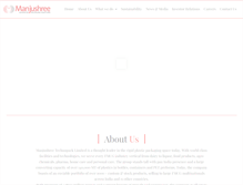 Tablet Screenshot of manjushreeindia.com